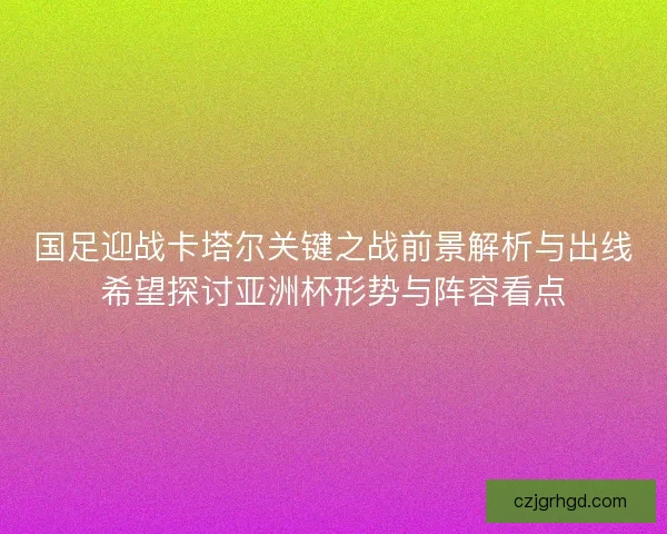 国足迎战卡塔尔关键之战前景解析与出线希望探讨亚洲杯形势与阵容看点
